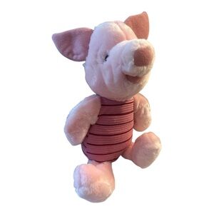Vintage Disney Winnie the Pooh Piglet 9” Pink Plush Stuffed Animal Toy